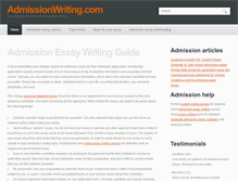 Tablet Screenshot of admissionwriting.com